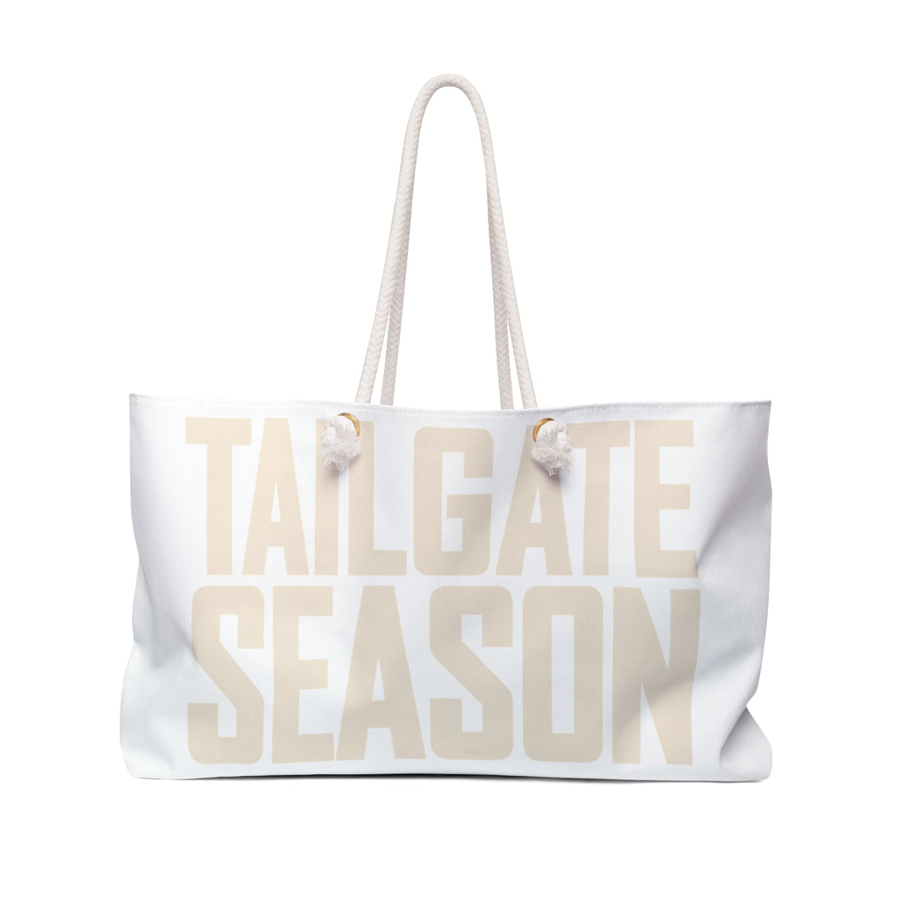 Tailgate Season Weekender Bag — Large Canvas Travel Tote for Game Days