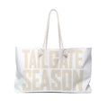 Tailgate Season Weekender Bag — Large Canvas Travel Tote for Game Days