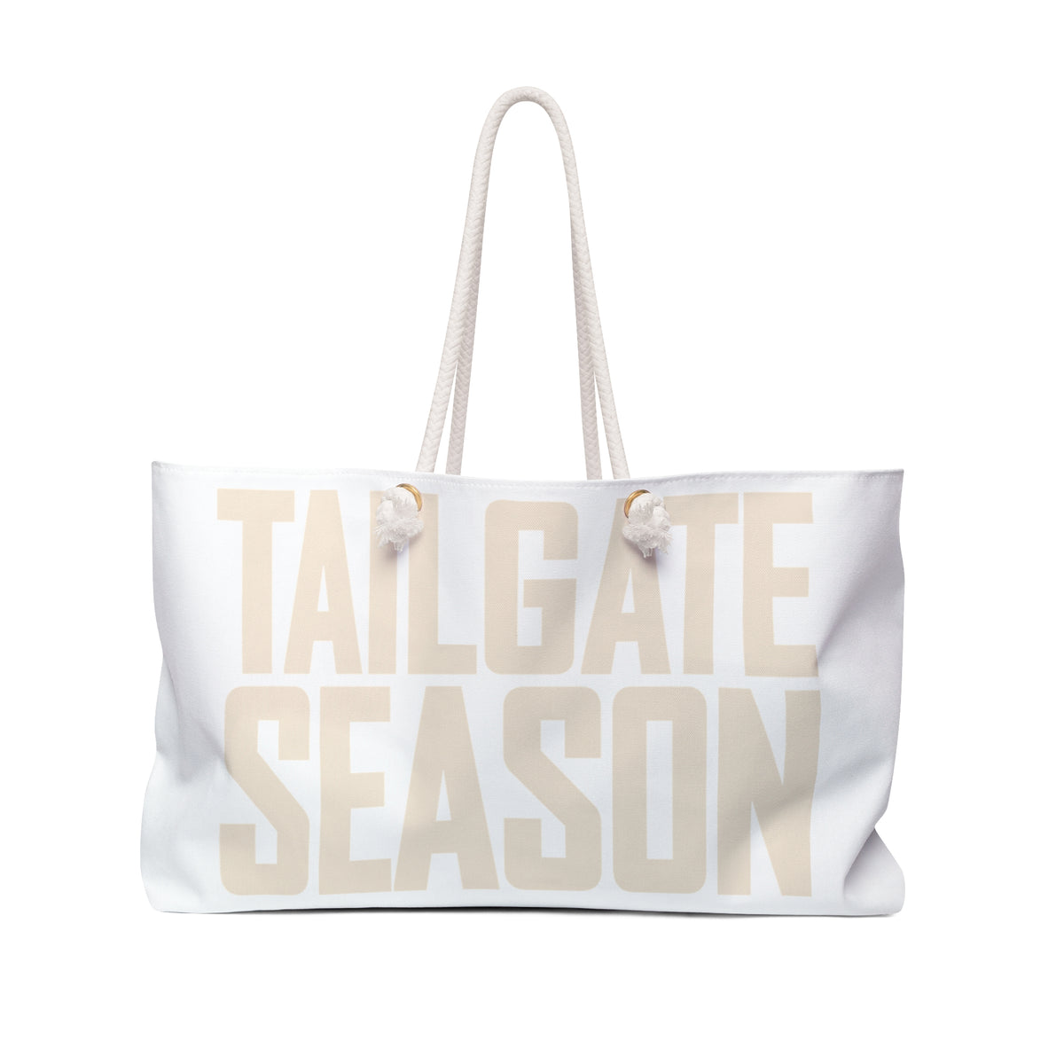 Tailgate Season Weekender Bag — Large Canvas Travel Tote for Game Days