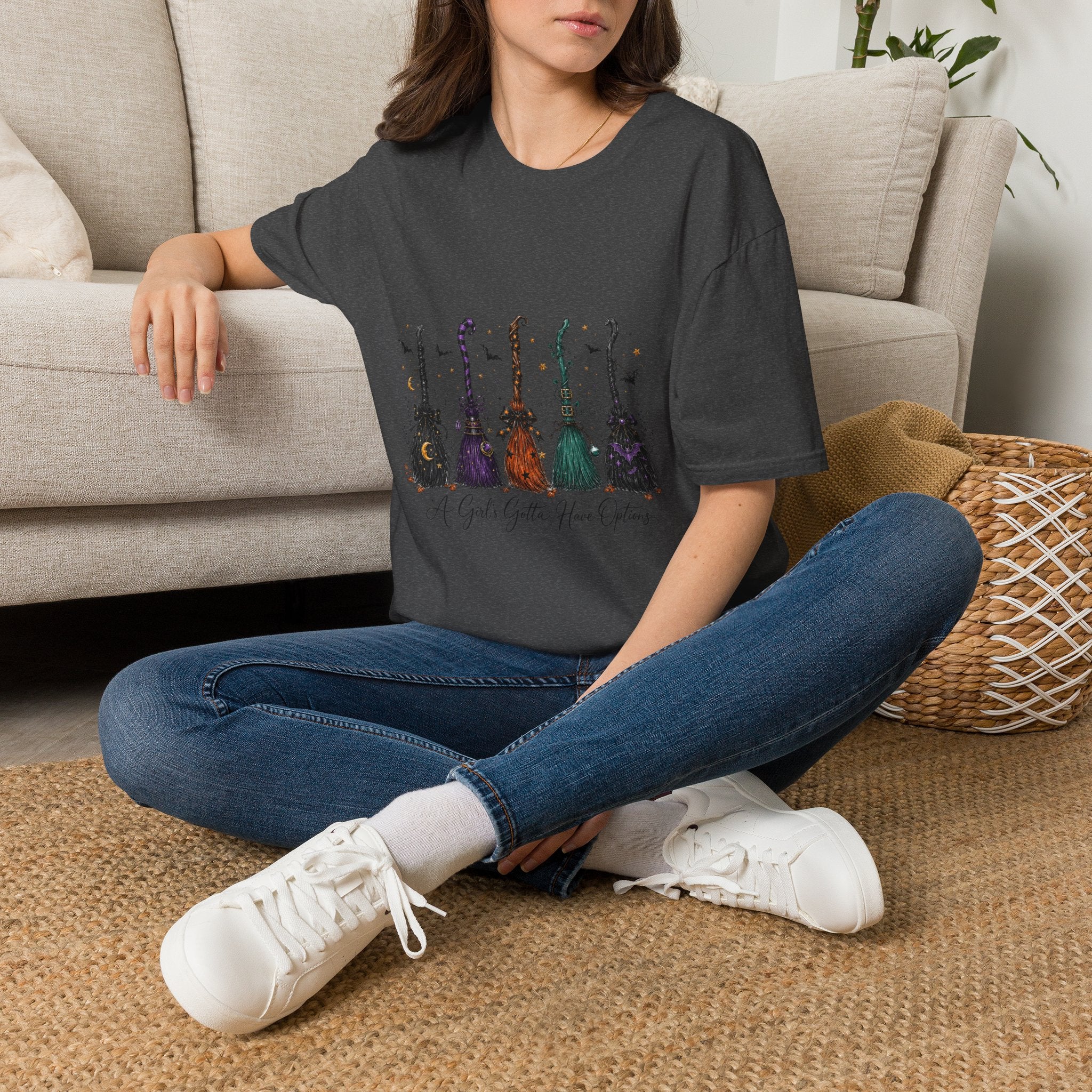 Cello Lineup Graphic T-Shirt — Colorful Ornamental Cellos with Script