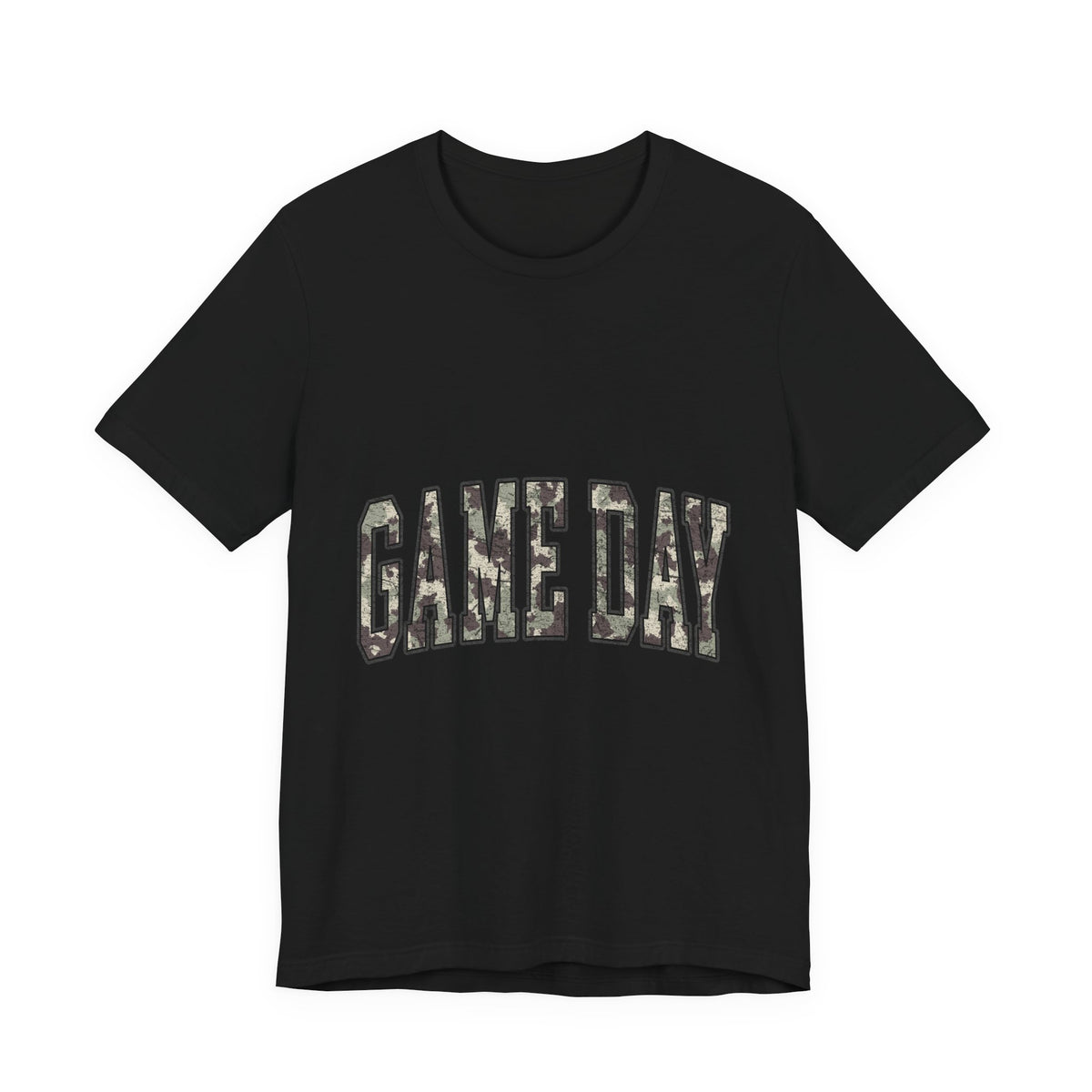 Game Day T-Shirt — Camo Lettering Athletic Fan Tee