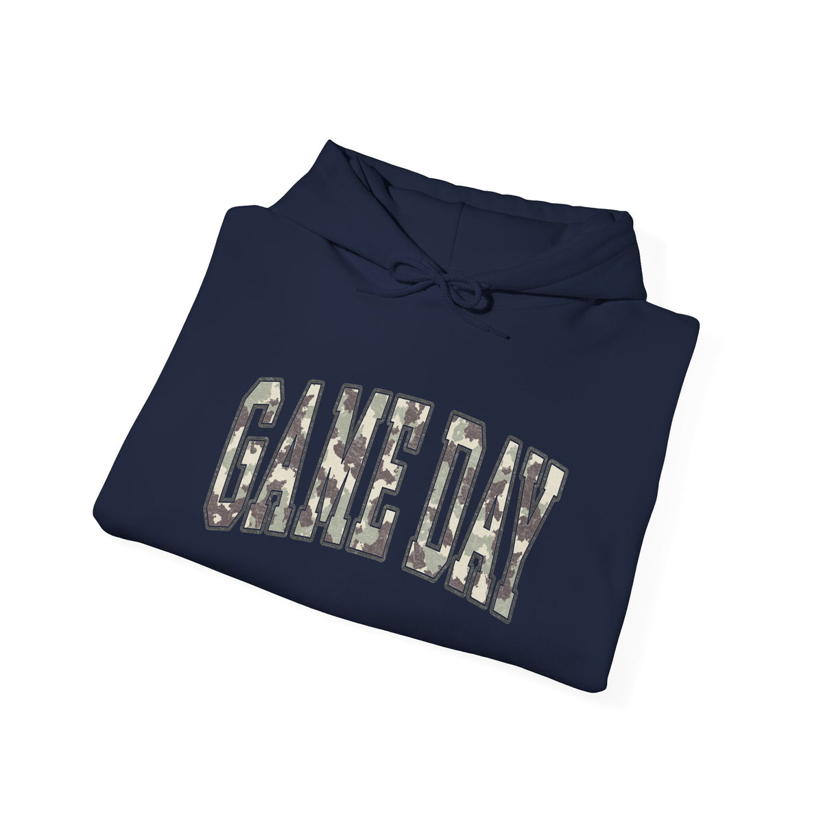 Game Day Hoodie — Camo Lettering Sports Pullover