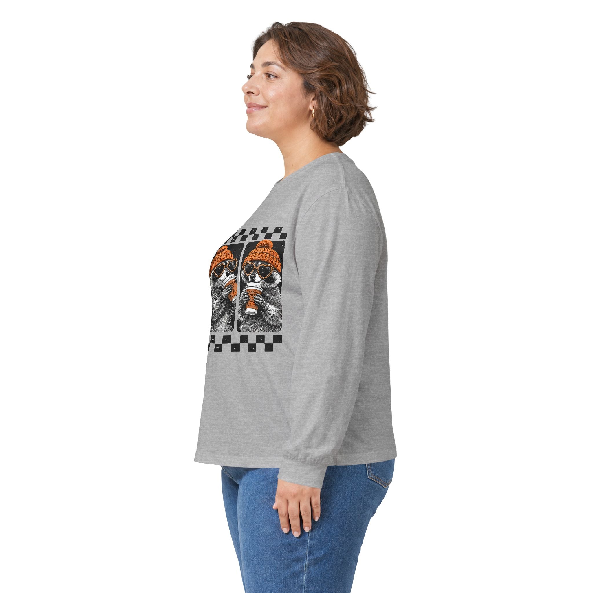 Raccoon Coffee Triptych Long Sleeve Tee