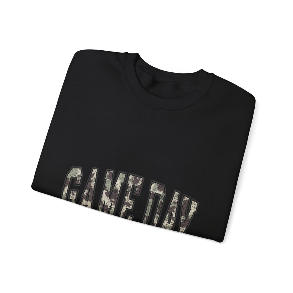 Game Day Crewneck Sweatshirt — White Athletic Vintage Lettering