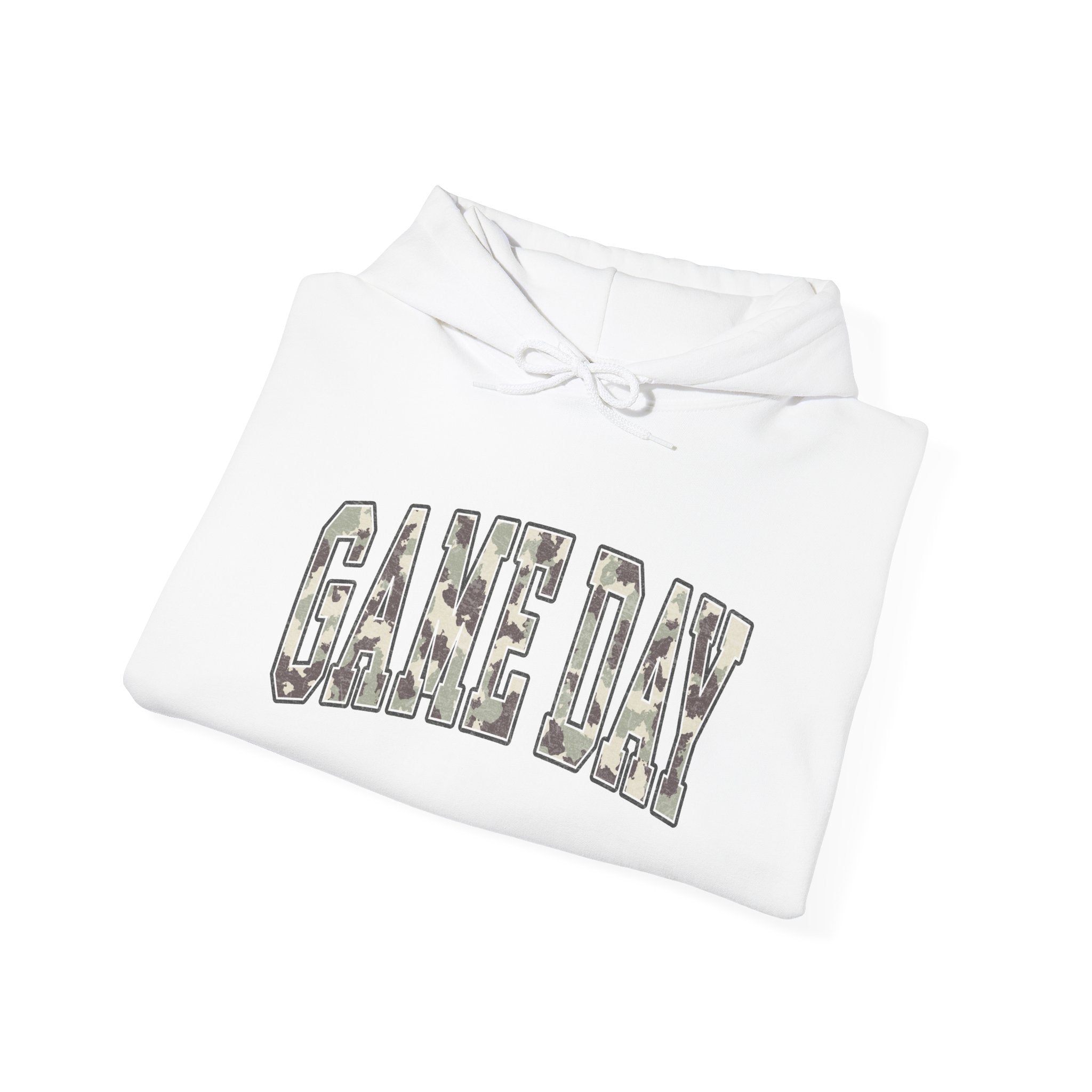 Game Day Hoodie — Camo Lettering Sports Pullover