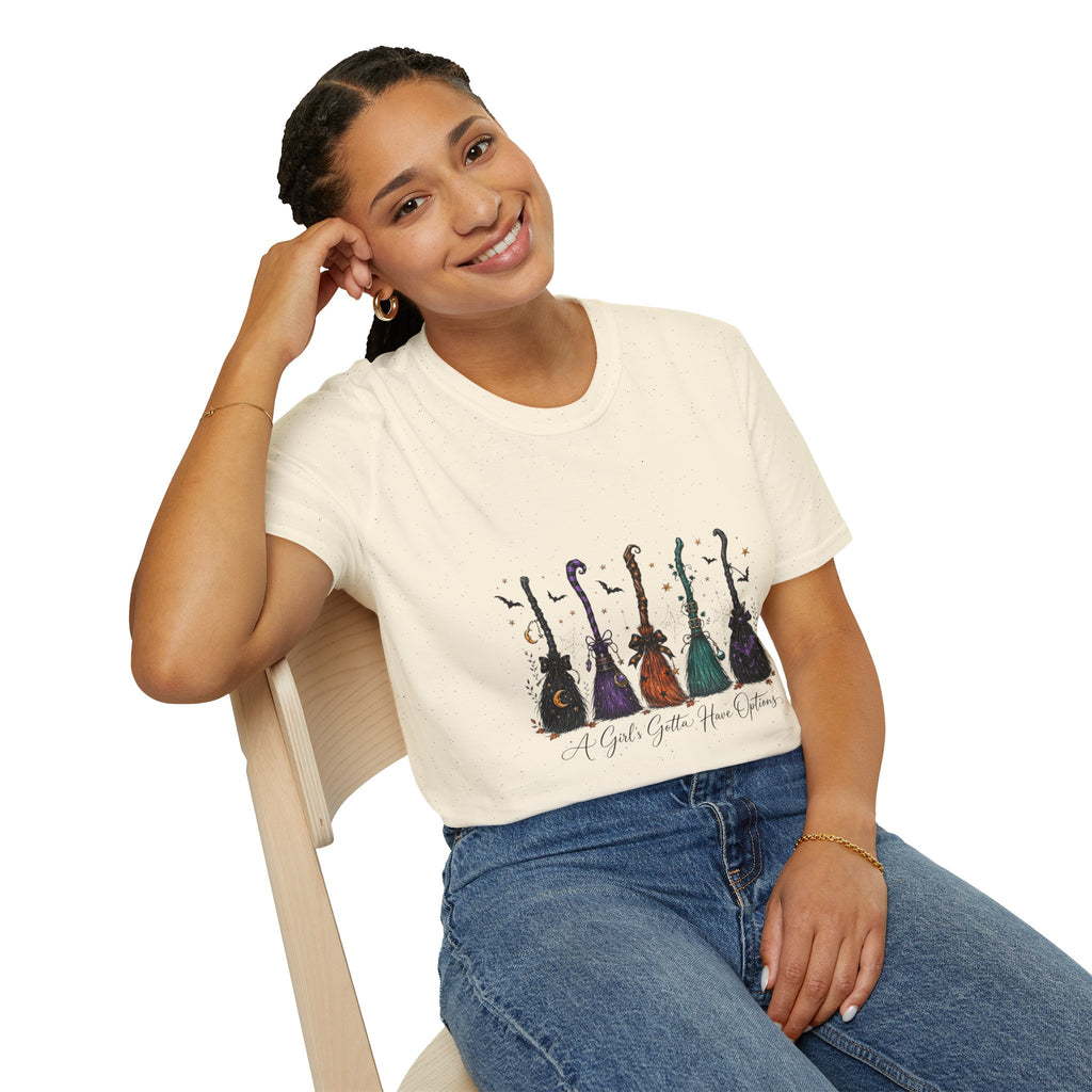 Cello Lineup Graphic T-Shirt — Colorful Ornamental Cellos with Script