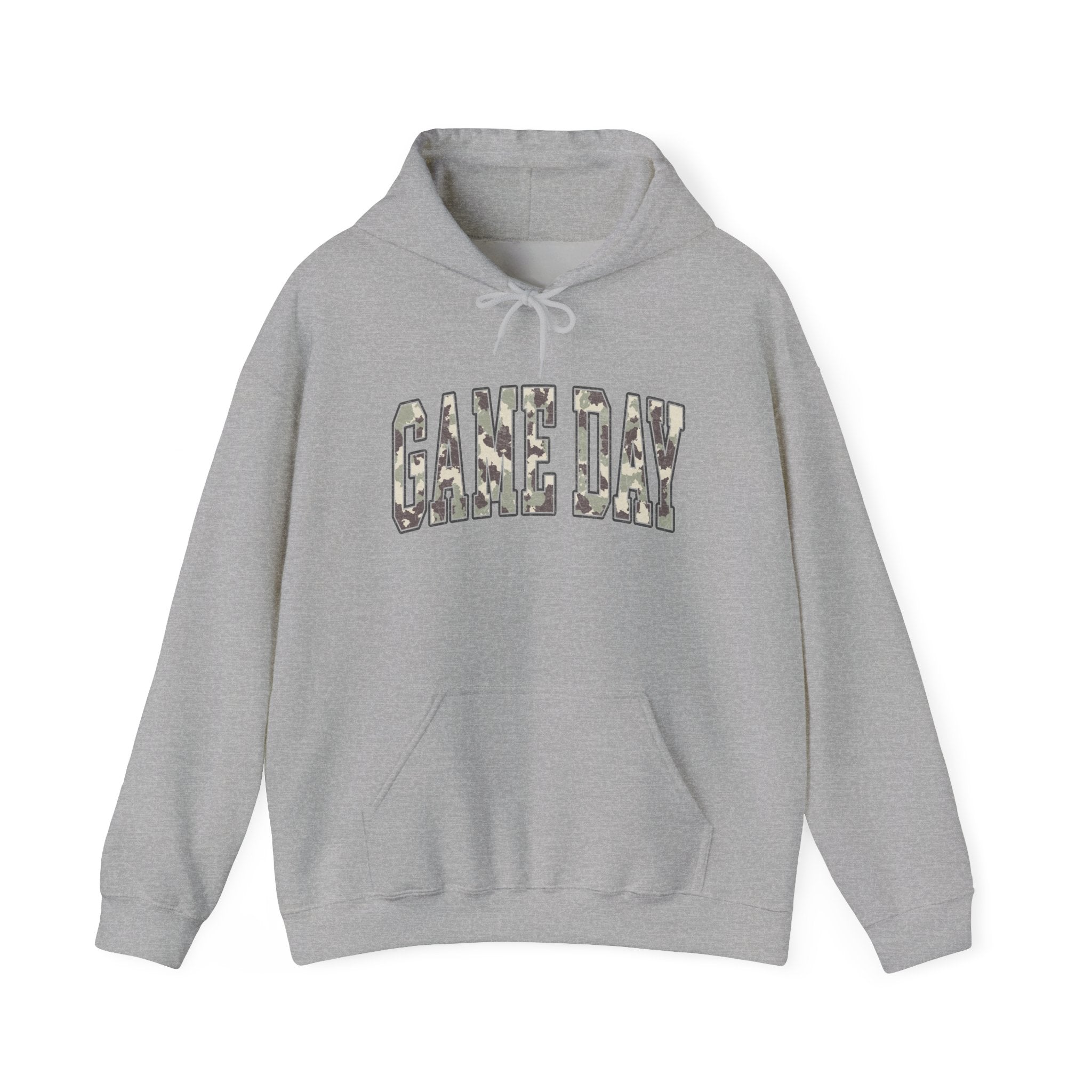 Game Day Hoodie — Camo Lettering Sports Pullover