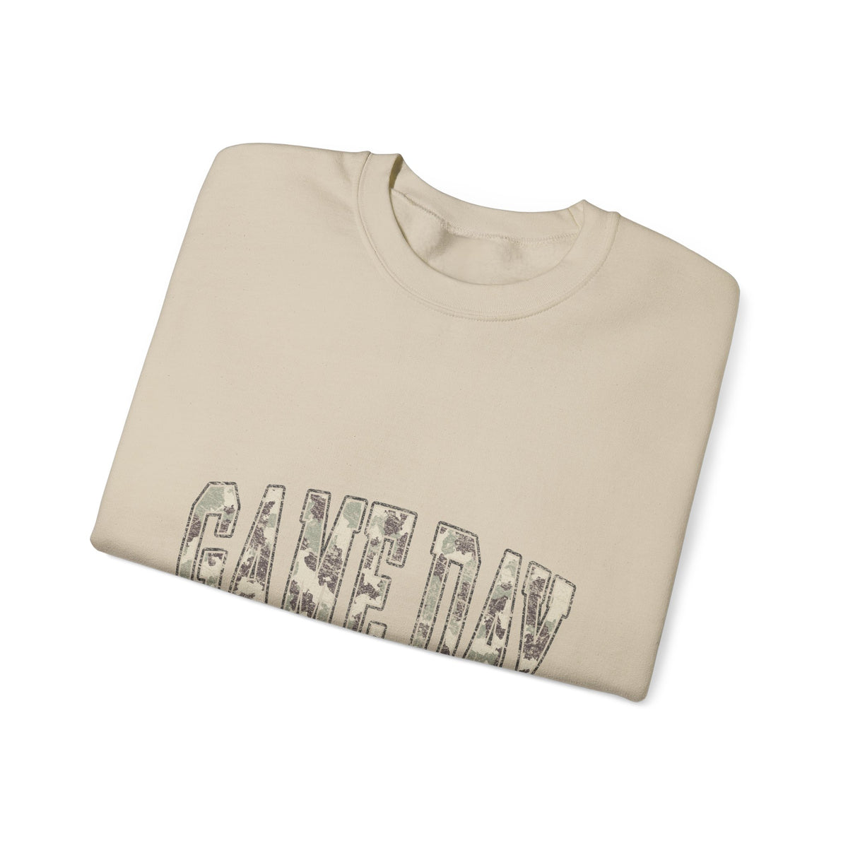 Game Day Crewneck Sweatshirt — White Athletic Vintage Lettering