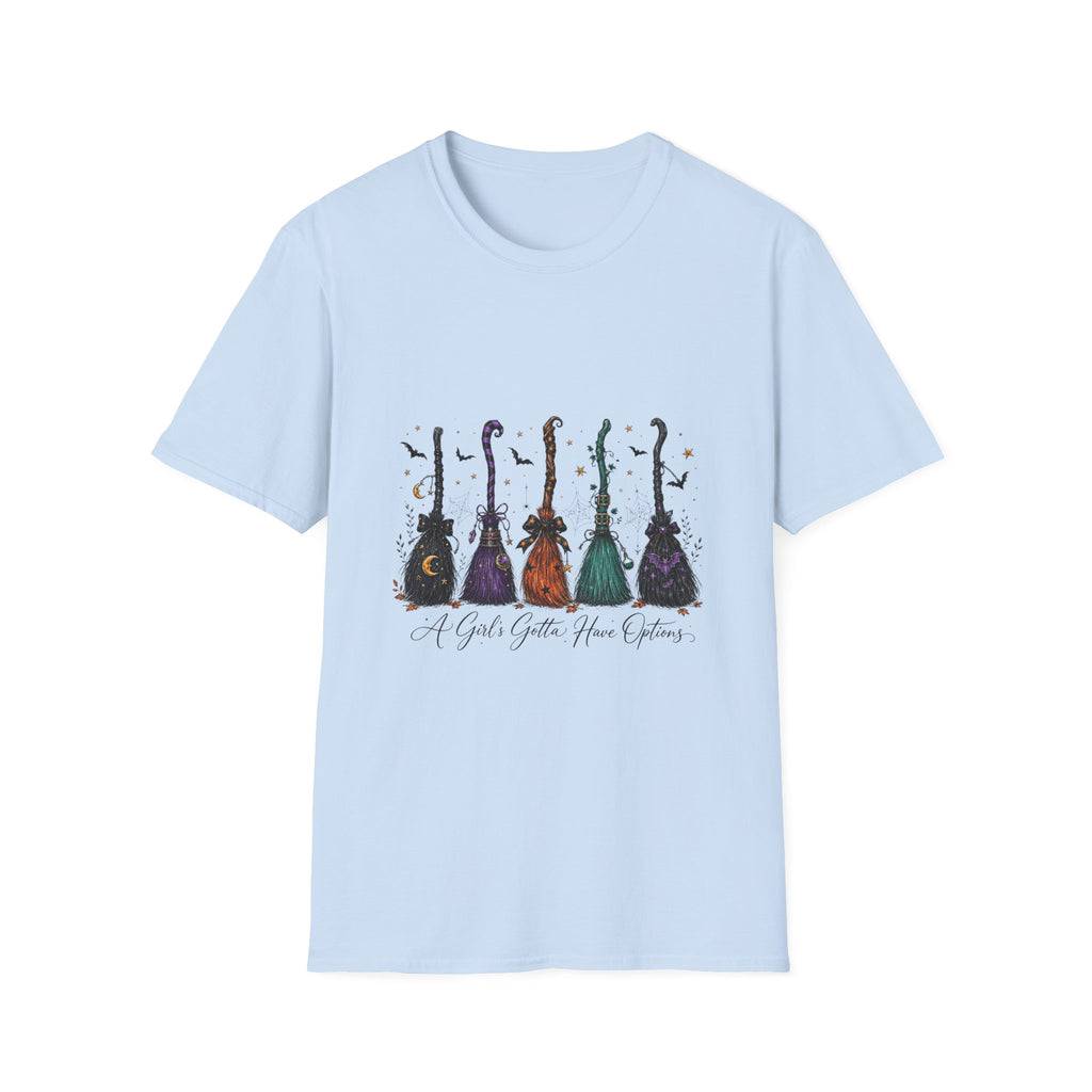 Cello Lineup Graphic T-Shirt — Colorful Ornamental Cellos with Script