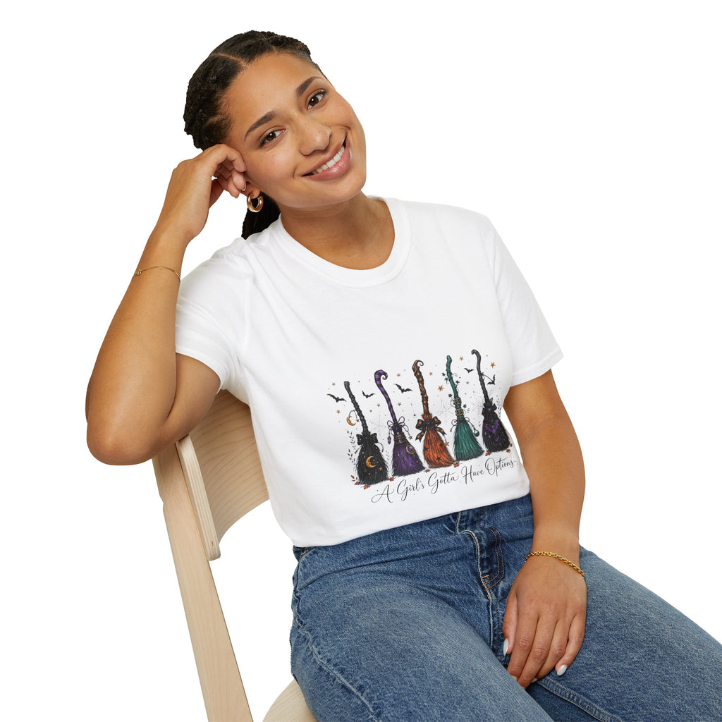 Cello Lineup Graphic T-Shirt — Colorful Ornamental Cellos with Script