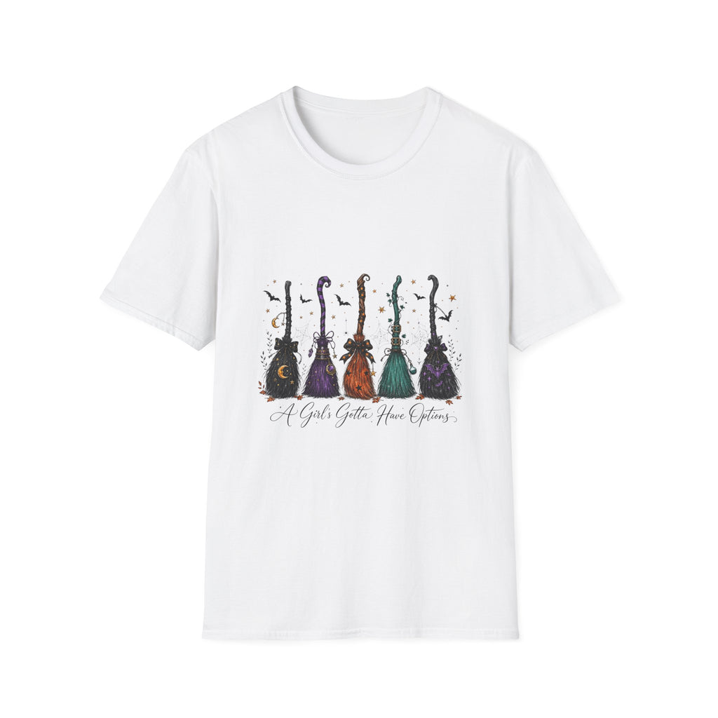 Cello Lineup Graphic T-Shirt — Colorful Ornamental Cellos with Script