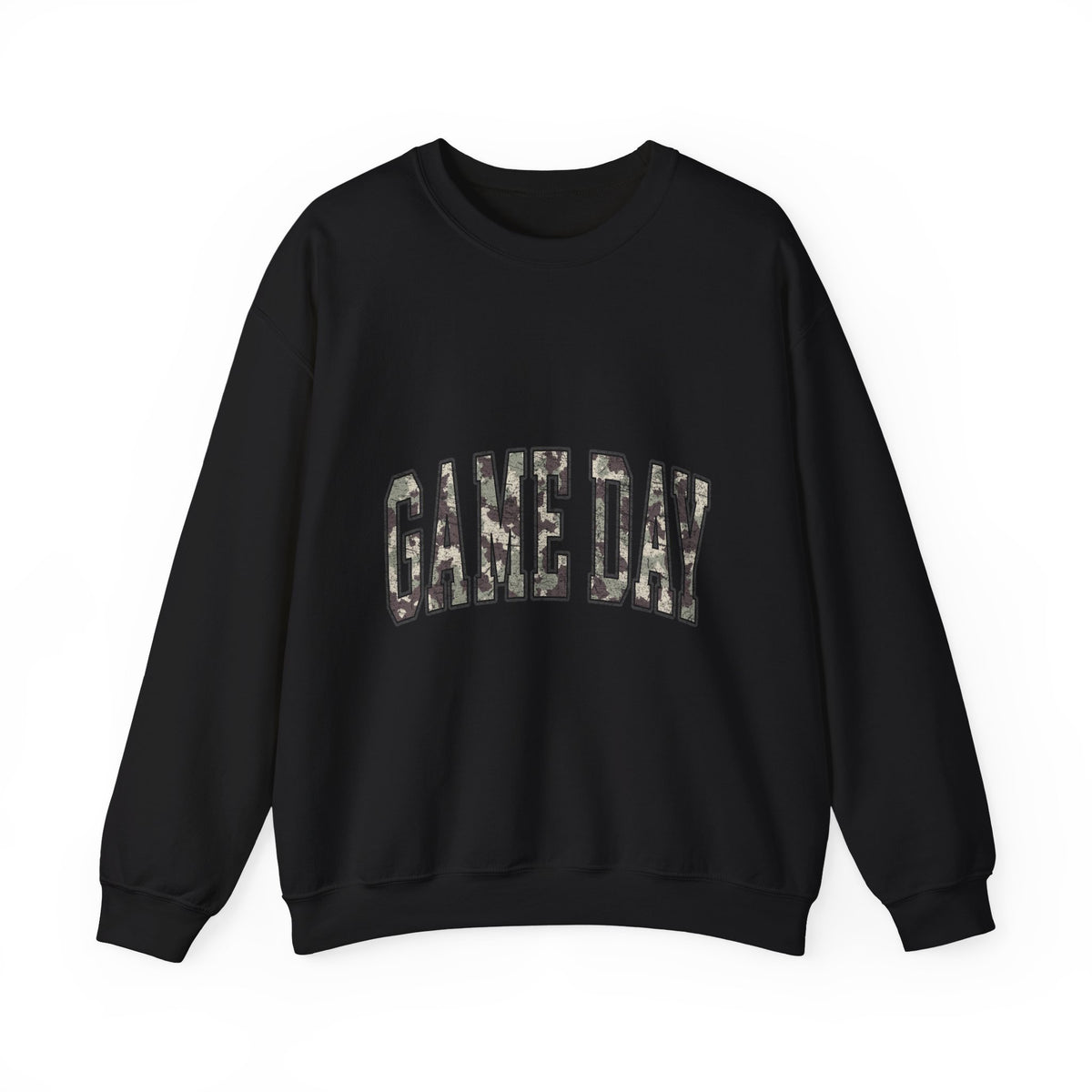 Game Day Crewneck Sweatshirt — White Athletic Vintage Lettering