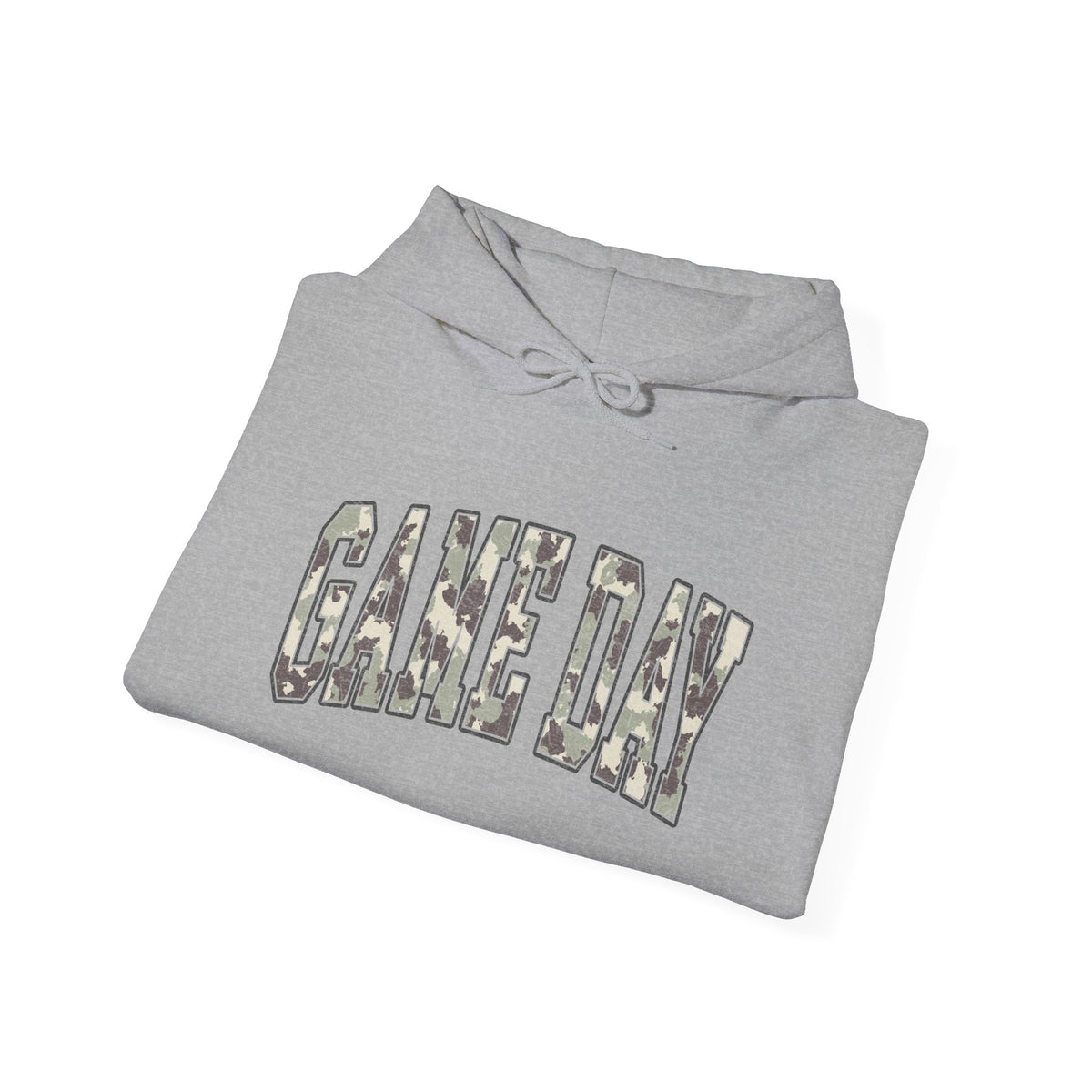 Game Day Hoodie — Camo Lettering Sports Pullover